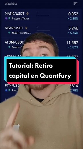 Cómo retirar capital de Quantfury #quantfury #trading #criptmonedas #bitcoin #greenscreen