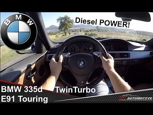 BMW 335d LCi E91 (286 PS) POV Test Drive + Acceleration 0 - 200 km/h