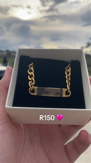 Customized Bracelet R150 — Silver & Gold Personalized Bracelet