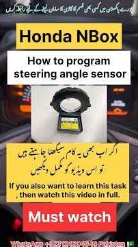 Honda Nbox how to program steering angle sensor how to fix 💯 solution #foryou #automobile #shorts