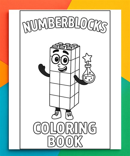 Numberblocks Coloring Book | Educational Printable PDF | Preschool Math Activity | 20-30 Number Coloring Pages for Kids | Cartoon Numbers - Etsy
