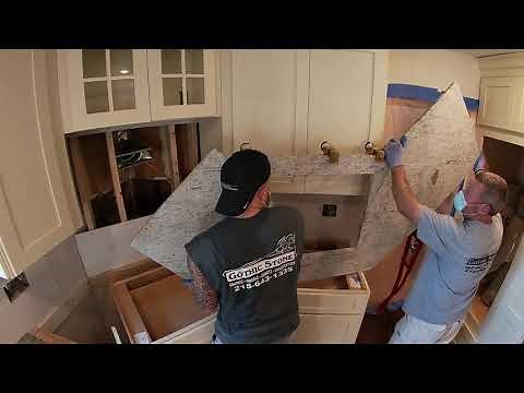 Installing St. Cecilia Granite Countertops With Ogee Edge