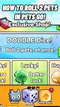 HOW TO ROLL 2 PETS IN PETS GO!✨ #roblox #petsgo #shorts