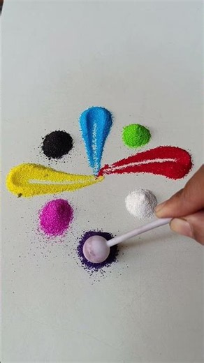 simple Rangoli, satisfying rangoli, Easy rangoli, ASMR video #asmroli, Tricks and tips,ASMR#rangoli