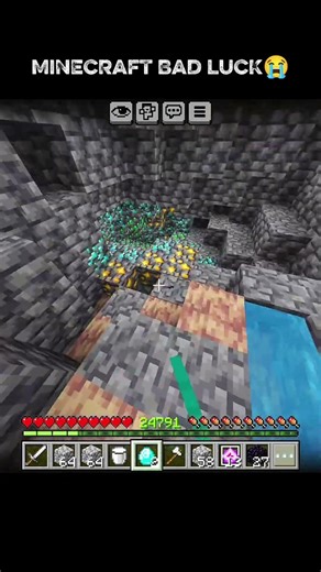 MINECRAFT BAD LUCK😭 #trending #viral