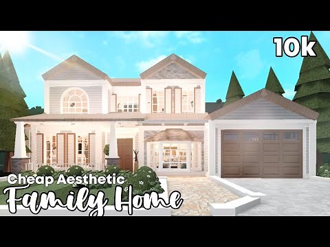 Roblox | Bloxburg: 10k Cheap Aesthetic Family Mansion (FULL BUILD)