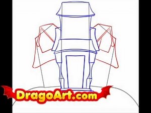 How to draw a haunted house, step by step