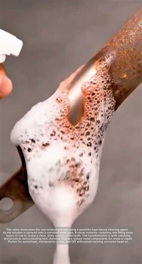 Restoring Rusted Steel – Cleaning Agent Reacts with Precision!