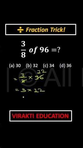 Mind-Blowing Math Trick for Lightning-Fast Solving | #Shorts | Virakti Education