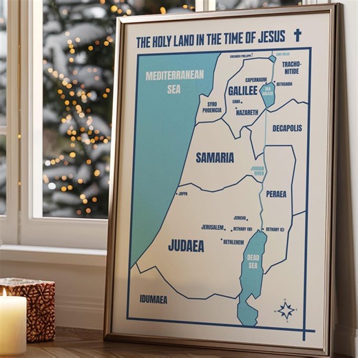 Biblical Palestine Map: Holy Land Israel, Roman Times (Digital Download) - Etsy.de