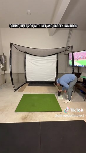 $1500 Golf Simulator Build - Net and Screen Setup
