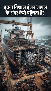 How a Giant Marine Diesel Engine Is Installed Inside a Massive Ship? | Shipbuilding Explained#shorts
