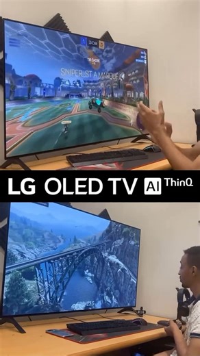 Harit Ch | LG OLED A1 4K - testing the 55 TV from LG | Instagram