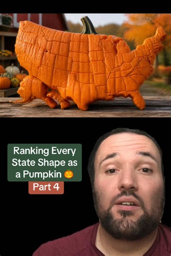 Down to the 10 best state shapes as pumpkins! #states #america #usa #pumpkin #pumpkinseason