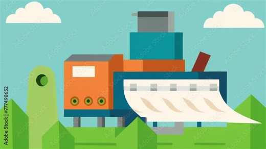 Image A closeup of a machine in a paper mill shows how paper waste is shredded and recycled into new paper products promoting sustainable