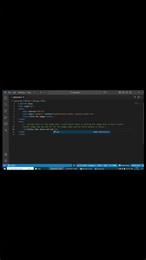Image Title in HTML ⁉️|#html #coding #frontendcourse #webdesign #style #shorts