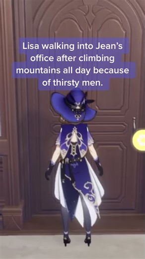 Lisa Climbing Mountains to Visit Jean in Genshin Impact
