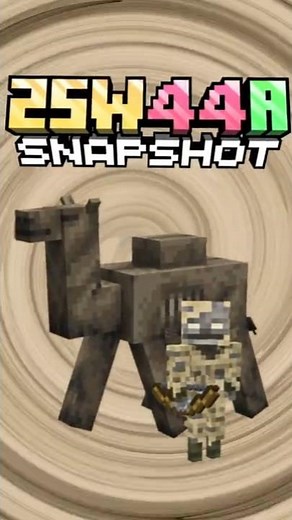 Minecraft Snapshot 25w44a ZOMBIE CAMEL AND DESERT SKELETON #minecraft #shorts