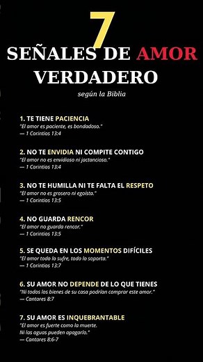 7 señales de amor verdadero según la Biblia