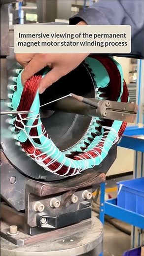 Immersive viewing of the permanent magnet motor stator winding process