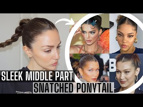 SLEEK MIDDLE PART SNATCHED PONYTAIL TUTORIAL | INSPIRED BY CHRIS APPLETON