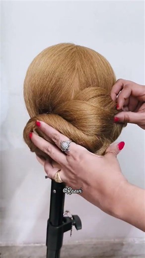 Most Easy Hair Bun 🩷 Try this #partyhairstyle #hairstyle #trending #shortfeed #trendy #fashiontrends