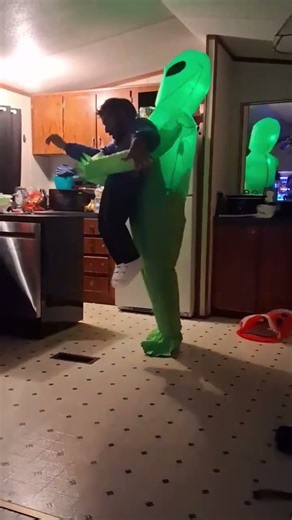 The Alien got me.....and they just watched #funny #shorts #halloween #alien #costume #jokes #humor