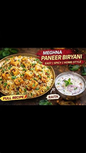 Meghana Paneer Biryani Recipe | Bangalore Famous Biryani | Easy Paneer Biryani at Home🍱🍢🍽️|