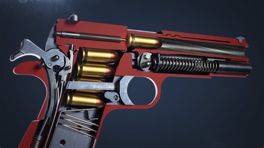 4分钟了解M1911手枪工作原理🔫