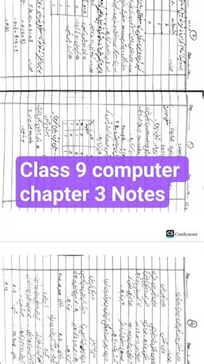 class 9 computer science notes chapter 3 #class9 #computerscience #class9notes