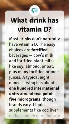 What drink has vitamin D?