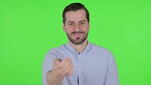 Portrait Man Pointing Camera Inviting Green Stock Footage Video (100% Royalty-free) 1085442875 | Shutterstock