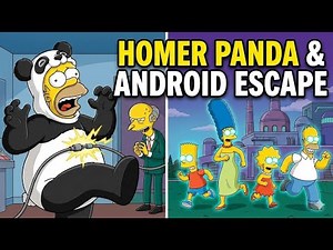 Simpsons Funny Moments | Homer Becomes a Panda & The Android Family Escape
