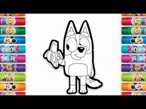 Easy Bluey Drawing | Cartoon Coloring Fun 🎨