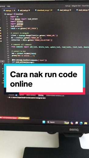 Run code online #programming #it #malaysia #computerscience #programmer #belajaronline #coding