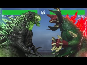 NEW Godzilla Form vs Biozilla with healthbars - (Roblox Project Kaiju)