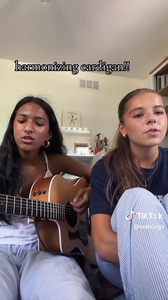 cardigan duet w peach 🤍 #harmony #cardigan #cover #taylorswift #viral