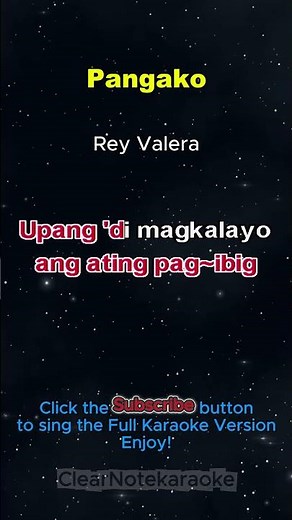 Pangako - Rey Valera l Short Karaoke #karaoke #music #clearnotekaraoke