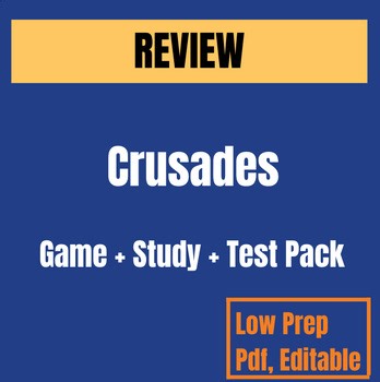 Crusades Review Bundle | Jeopardy Game Study Guide Assessment