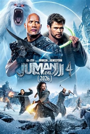 🎮 Jumanji 4 : Final Level (2026) – Teaser Trailer ⭐ Starring: Dwayne Johnson, Chris Hemsworth 💬 “The only way out isn’t up a level — it’s rewriting the game.” 🕹️ 🔥 The jungle’s back — but this time, the game is broken. A corrupted update merges every past save file, creating a single, chaotic world where reality and pixels collide. Bravestone (Dwayne Johnson) respawns with a new stat: “Smolder x2”, while Thunderlance (Chris Hemsworth) — a lightning-wielding raider with swagger and zero extra