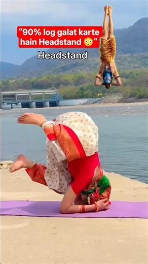 How to Do Headstand Safely ⚠️ #headstand #sirsasana #yogaforbeginners #yogapractice