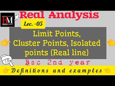 Limit points, Cluster points, Isolated points | Real line, intervals & bounded sets | Real analysis