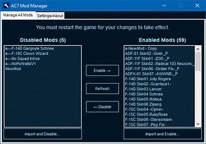 [ARCHIVED] AC7 Mod Manager v0.4.0 addon - Ace Combat 7: Skies Unknown