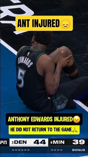Anthony Edwards had a SCARY landing😳