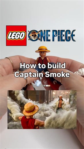How to build a LEGO One Piece Captain Smoker from the Netflix series 💨 🏴‍☠️ #legomoc #onepiece