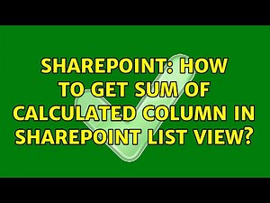 Sharepoint: How to get sum of calculated column in SharePoint list view?