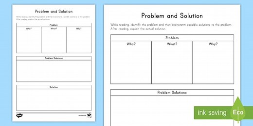 Problem and Solution Graphic Organizer