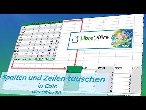 Spalten und Zeilen tauschen in Calc - LibreOffice 7.0 (German/Deutsch)