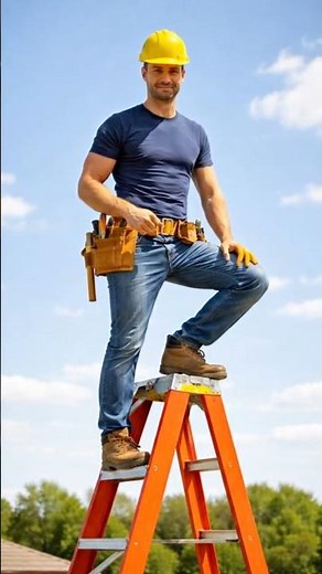 Don’t Stand on the Top Step! ⚠️ Ladder Safety Mistake You Must Avoid #shorts #laddersafety #safety