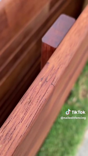 Finger Joined Merbau Front Feature Fence Design Ideas